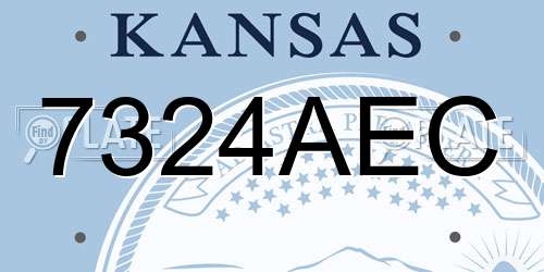 7324AEC Kansas License Plate