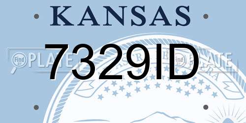 7329ID Kansas License Plate