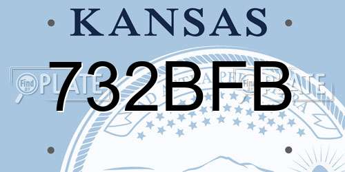 732BFB Kansas License Plate