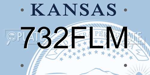 732FLM Kansas License Plate