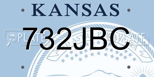 732JBC Kansas License Plate