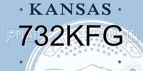 732KFG Kansas License Plate