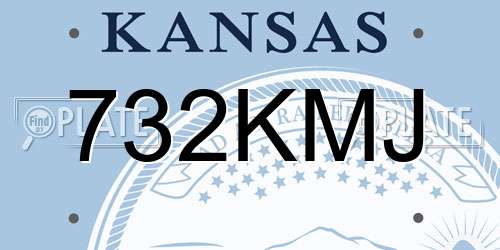 732KMJ Kansas License Plate