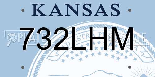 732LHM Kansas License Plate