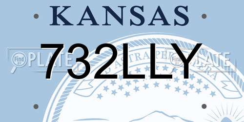 732LLY Kansas License Plate