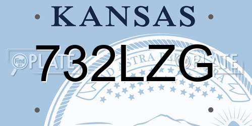 732LZG Kansas License Plate