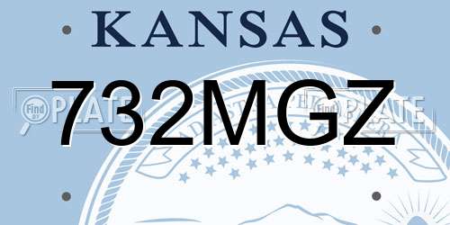 732MGZ Kansas License Plate