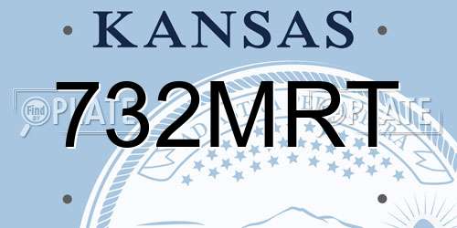 732MRT Kansas License Plate