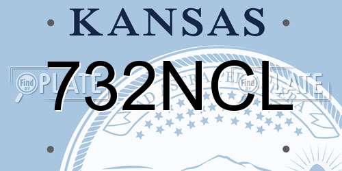 732NCL Kansas License Plate