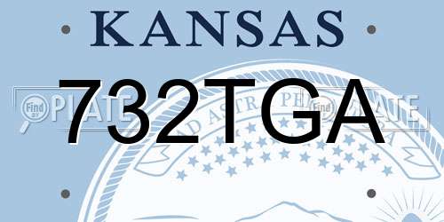 732TGA Kansas License Plate