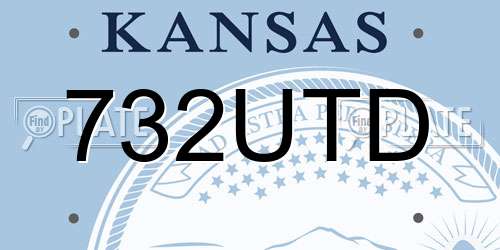 732UTD Kansas License Plate