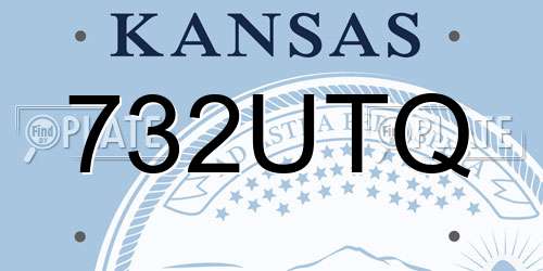 732UTQ Kansas License Plate