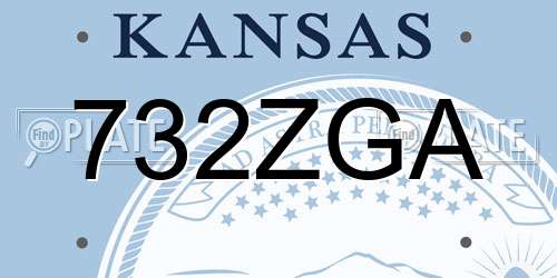 732ZGA Kansas License Plate