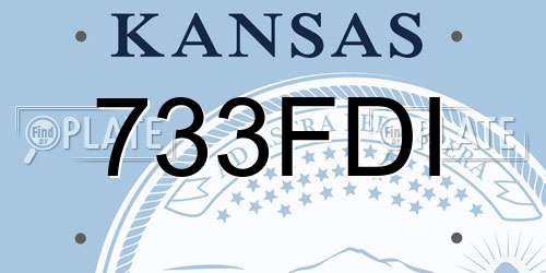 733FDI Kansas License Plate