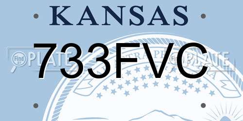 733FVC Kansas License Plate