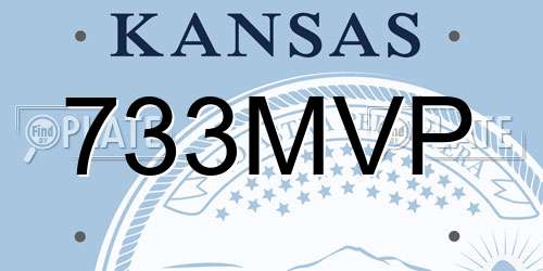 733MVP Kansas License Plate