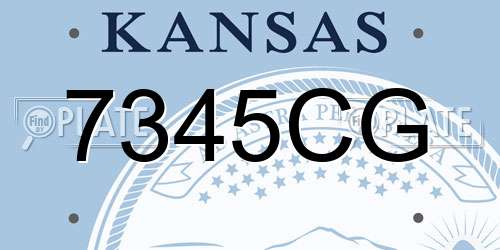 7345CG Kansas License Plate