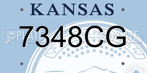 7348CG Kansas License Plate