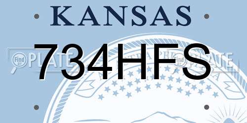 734HFS Kansas License Plate