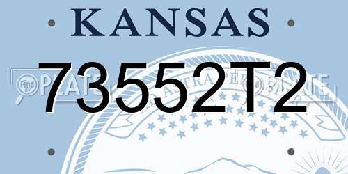 73552T2 Kansas License Plate