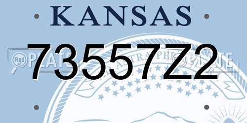 73557Z2 Kansas License Plate
