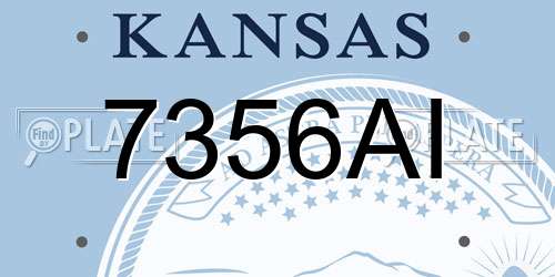 7356AI Kansas License Plate