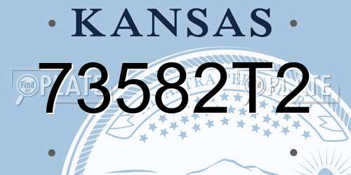 73582T2 Kansas License Plate