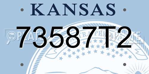 73587T2 Kansas License Plate