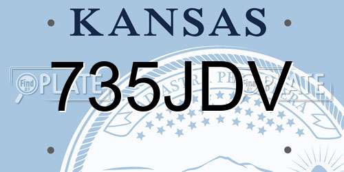 735JDV Kansas License Plate