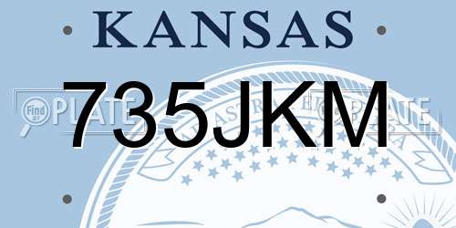 735JKM Kansas License Plate