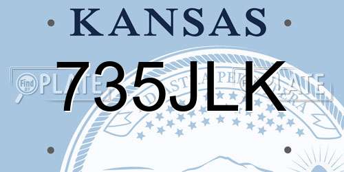 735JLK Kansas License Plate