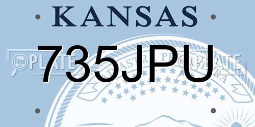 735JPU Kansas License Plate