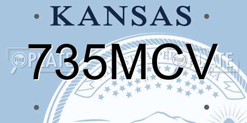 735MCV Kansas License Plate