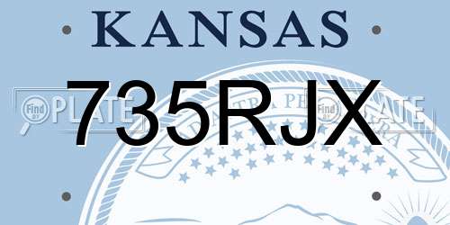735RJX Kansas License Plate