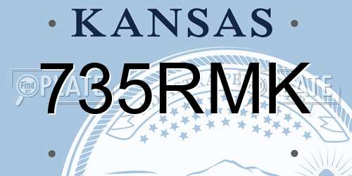 735RMK Kansas License Plate