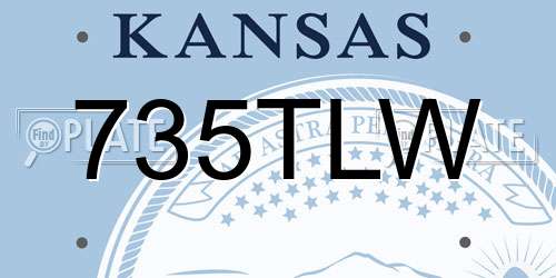 735TLW Kansas License Plate
