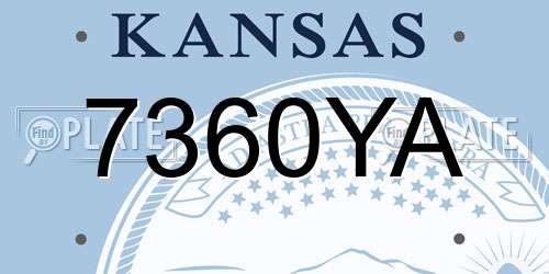 7360YA Kansas License Plate