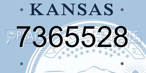 7365528 Kansas License Plate