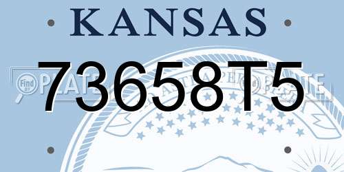 73658T5 Kansas License Plate
