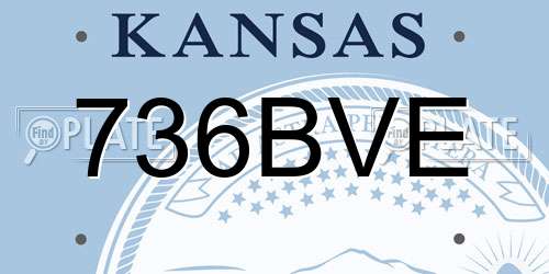 736BVE Kansas License Plate