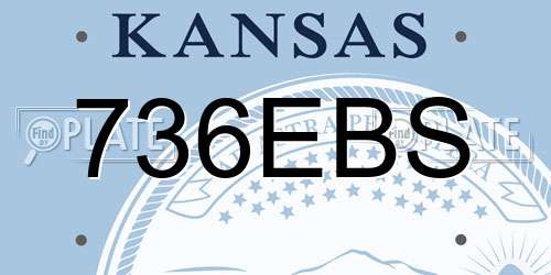 736EBS Kansas License Plate