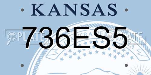 736ES5 Kansas License Plate