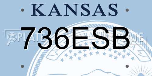 736ESB Kansas License Plate