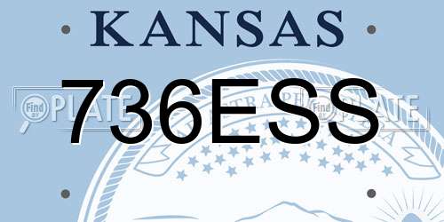736ESS Kansas License Plate