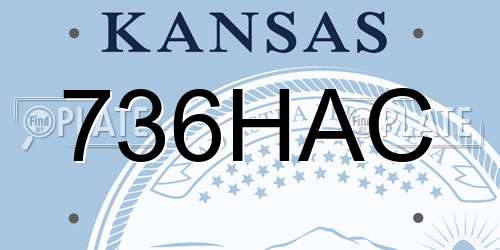 736HAC Kansas License Plate