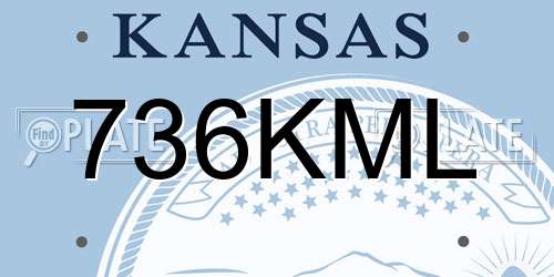 736KML Kansas License Plate