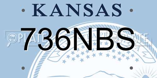736NBS Kansas License Plate