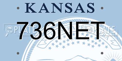 736NET Kansas License Plate