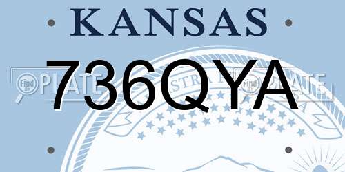 736QYA Kansas License Plate