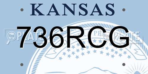 736RCG Kansas License Plate
